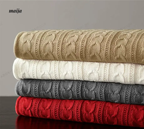 Cable Knit Double Layer Blanket from maija