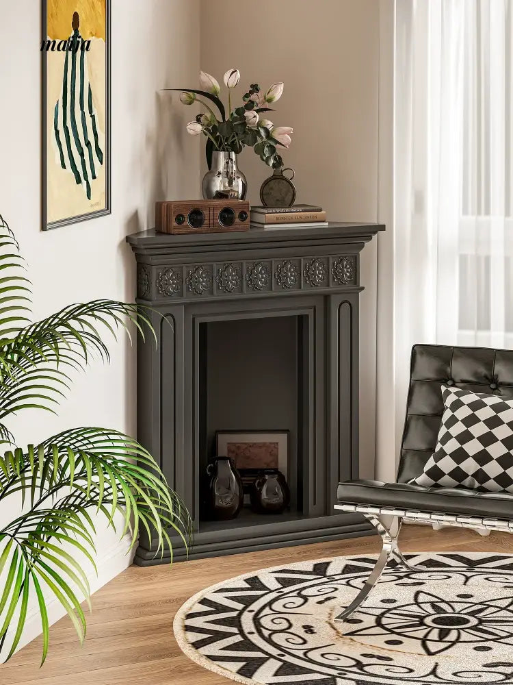 Miami Corner Fireplace Display Shelf from GUJI