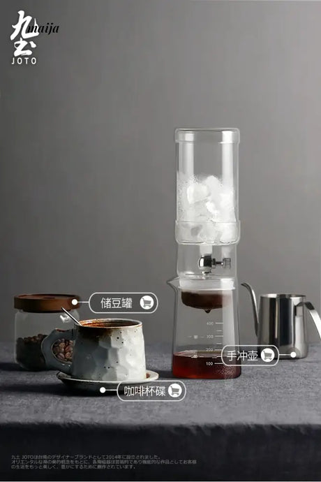 JOTO Ice Drop Coffee Pot Dripping Glass Coffee Set from JOTO