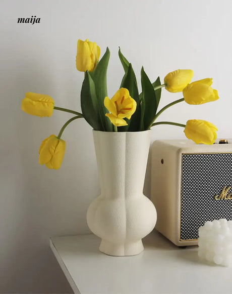 Classic Wide Mouth Ceramic Vase from NICEMOON