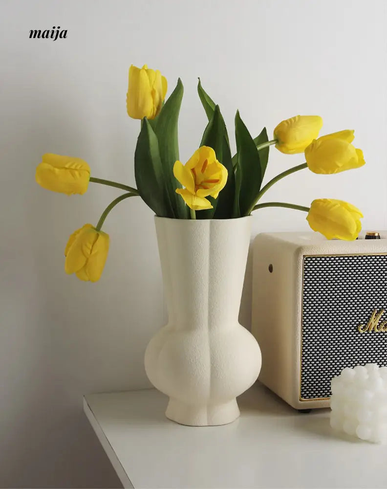 Classic Wide Mouth Ceramic Vase from NICEMOON