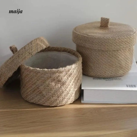 MUYE Woven Round Storage Box from MUYE