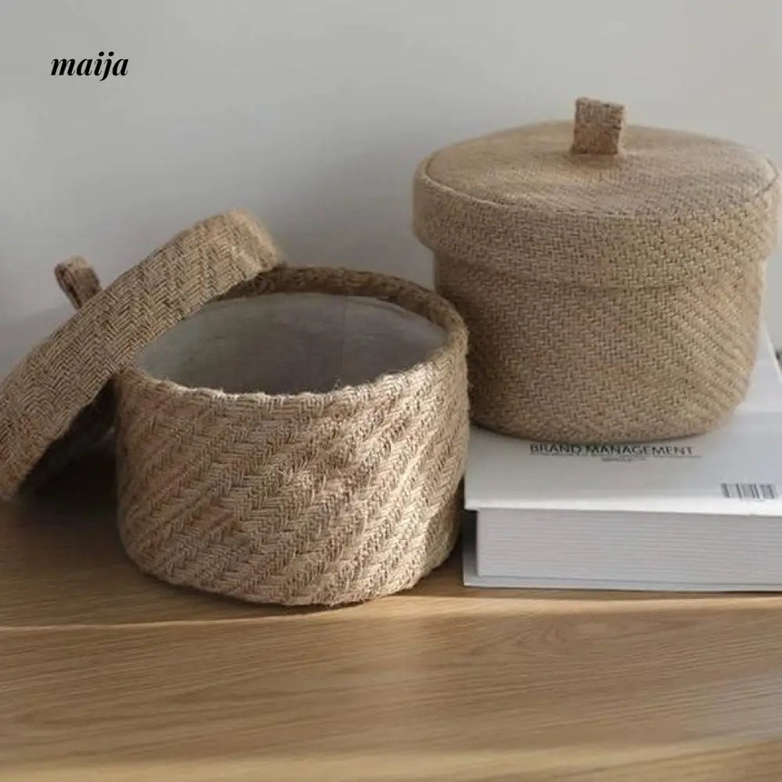 MUYE Woven Round Storage Box from MUYE