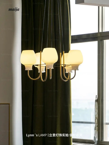 LYNN Japanese Glossy Retro Ceiling Lamp from Lynn's Lamp