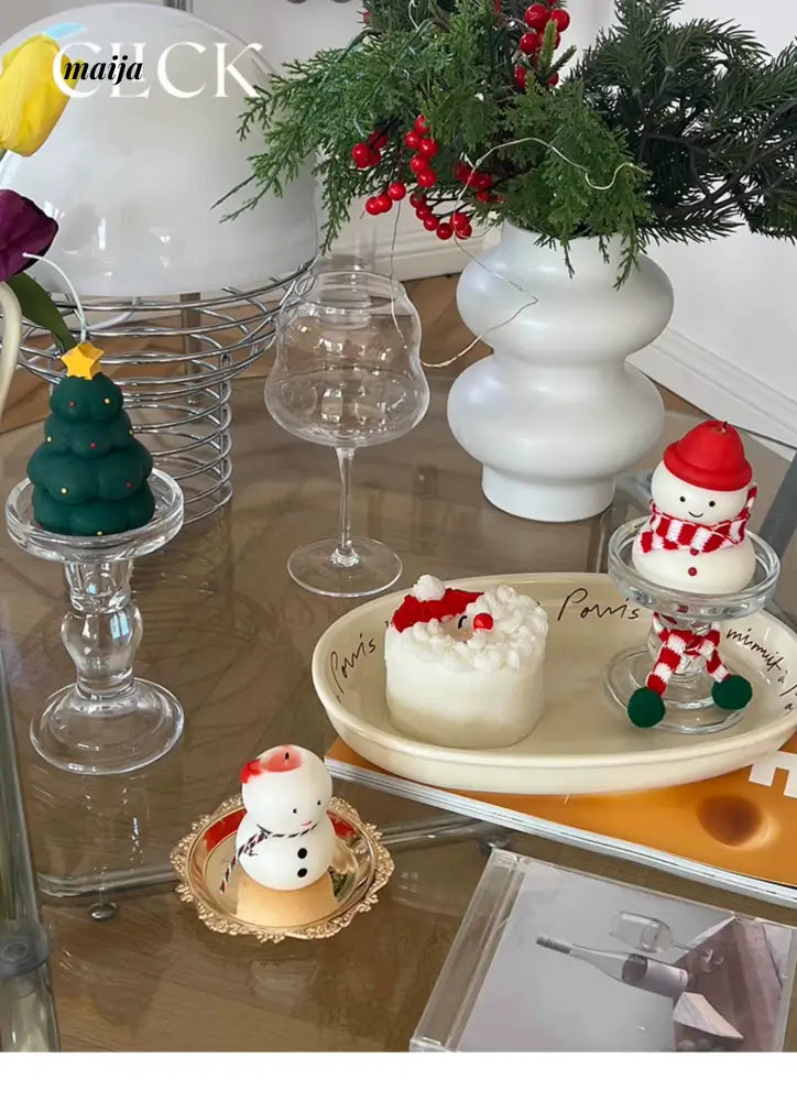 CLICK 3D Snowman Candle for Festive Decor from CLICK