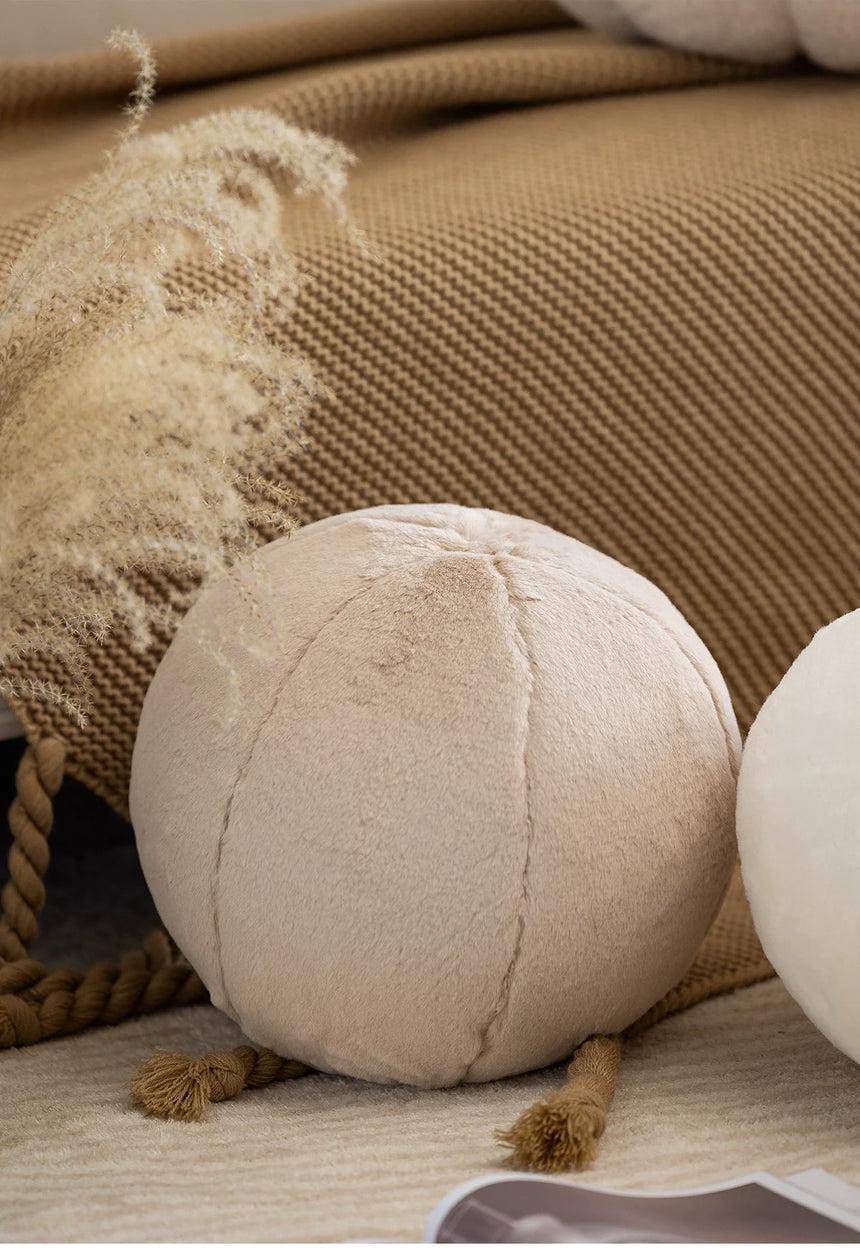 MISTYWOOD Yellow Plush Circular Decorative Pillow from MISTYWOOD