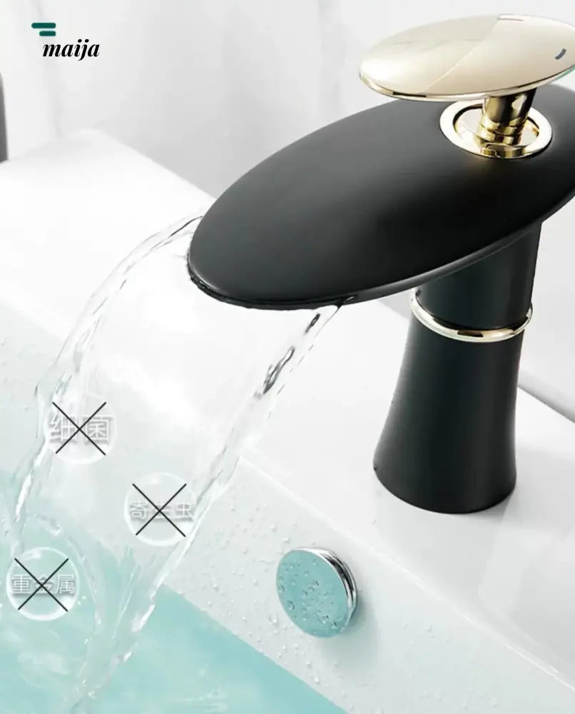 Flying Saucer Copper Waterfall Basin Faucet from Kaiyashi