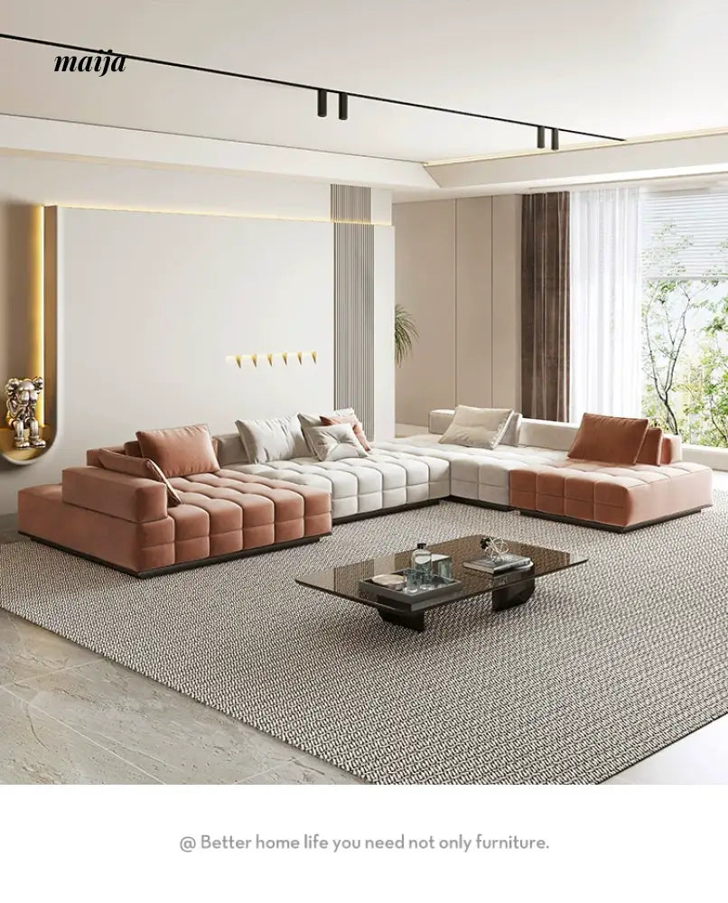 Maximilian Genuine Leather Modular Sofa from maija