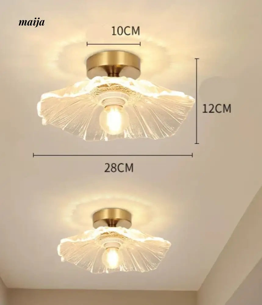 GVG Lotus Leaf Crystal Ceiling Light from Kaiyashi