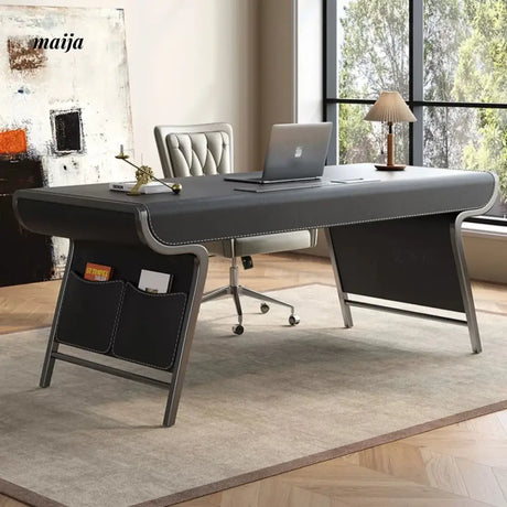 Brentwood Saddle Leather Office Desk from MODENG