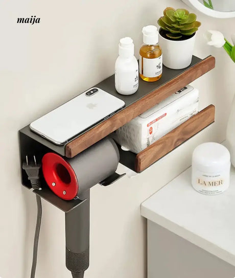 NHSJ Punch-free Hair Dryer and Face Towel Rack from NHSJ