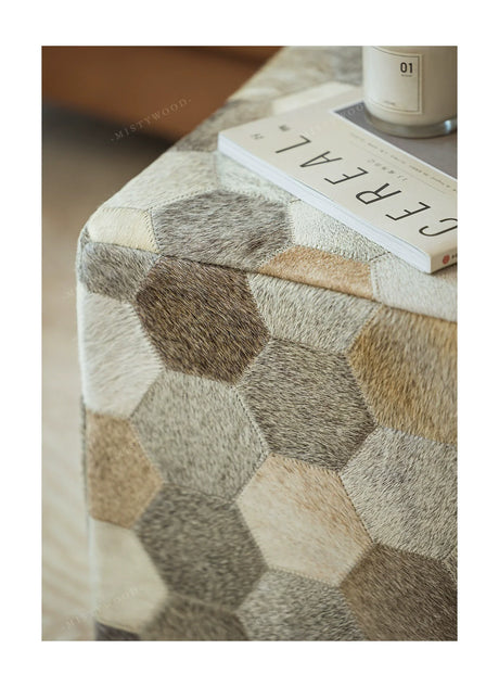 MISTYWOOD Hexagonal Cow Silk Makeup Stool from MISTYWOOD