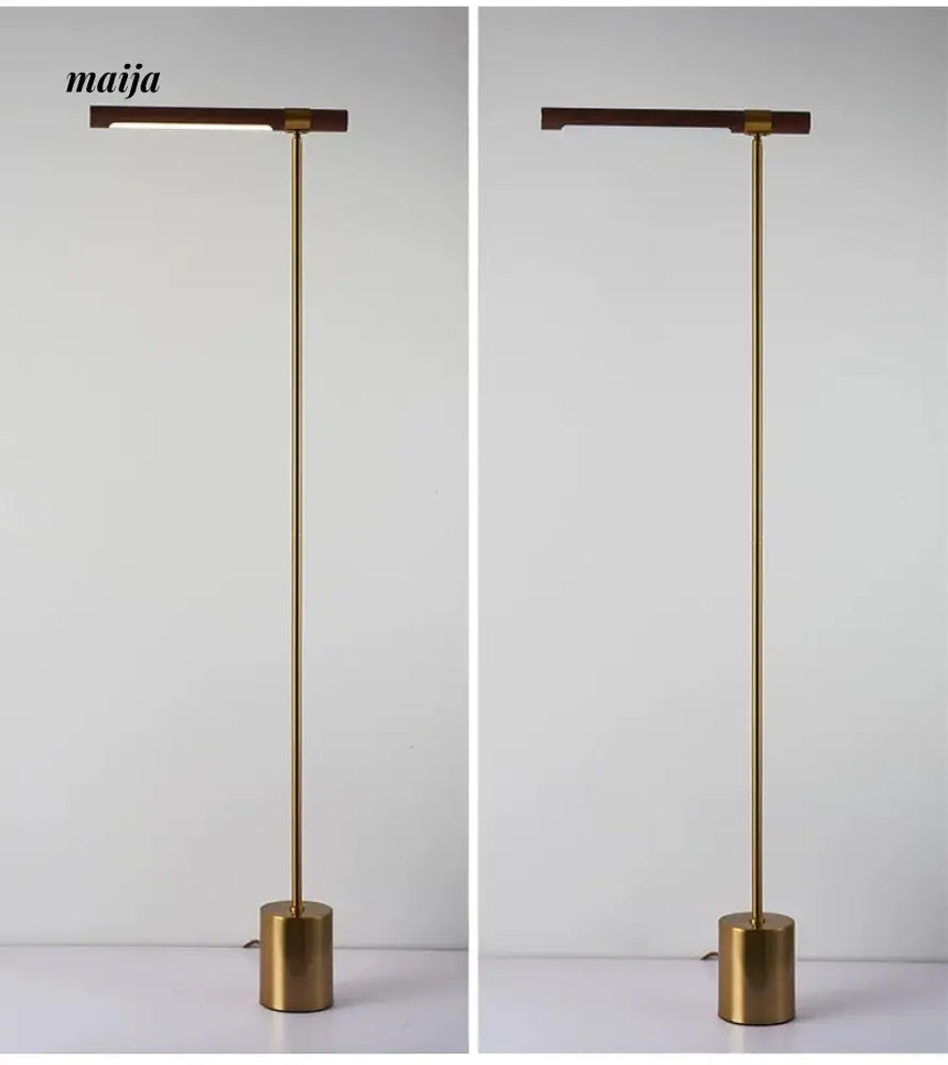 Long Bar Wood Grain Floor Lamp from maija