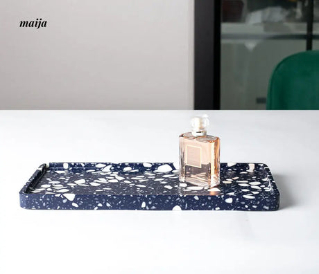 Deep Sea Blue Terrazzo Tray from maija