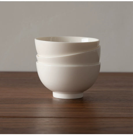 MUMO Leo White Porcelain Rice Bowl Set from MUMO