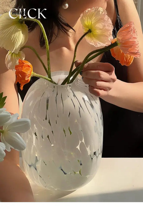 CLICK Big Belly Glass Vase for Hydroponic Flowers from CLICK