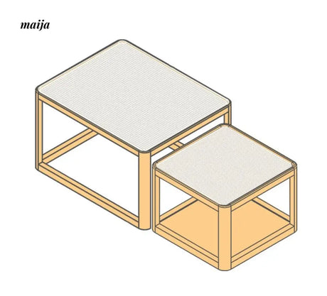 Aurora Oak Nested Coffee Table from maija
