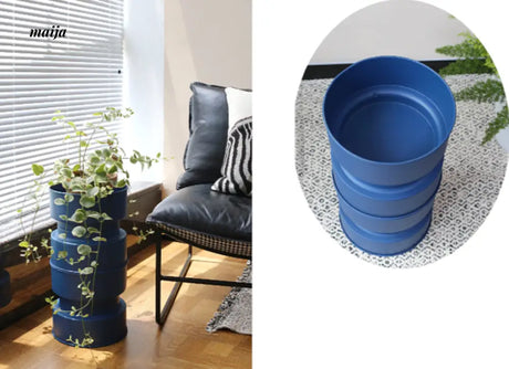 Blue Icelandic Round Flower Stand from maija