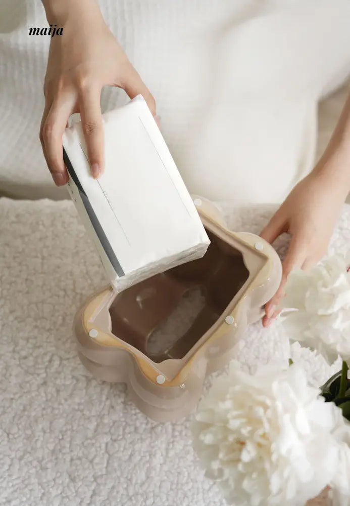 Marshmallow Ceramic Tissue Box from maija