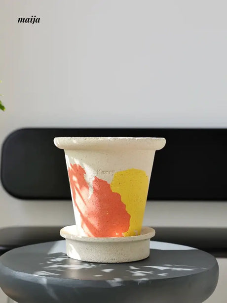 KERRY Handmade Abstract Colour Splash Flower Pot from maija