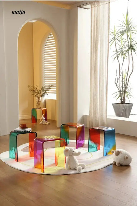 Rainbow Colourful Stool from maija