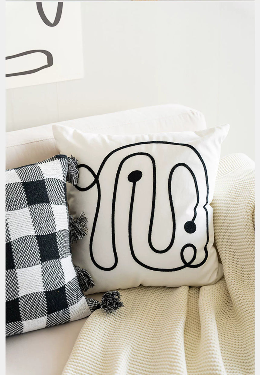 MISTYWOOD Knitted Pilsan Play Car Line Pillow from MISTYWOOD