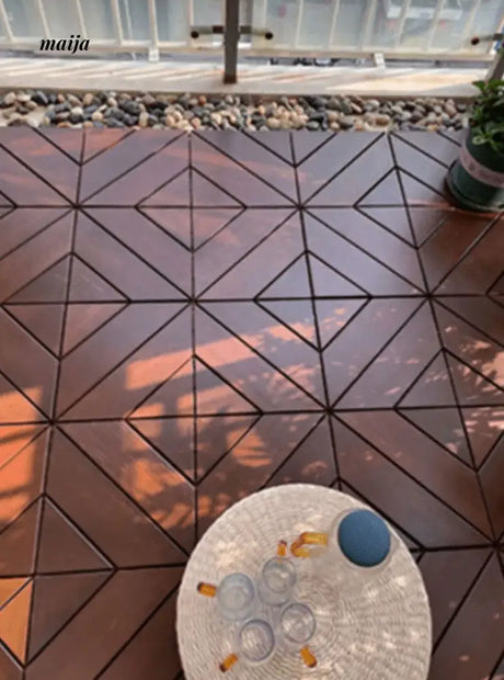 Cherry Wood Outdoor Floor Tiles from maija