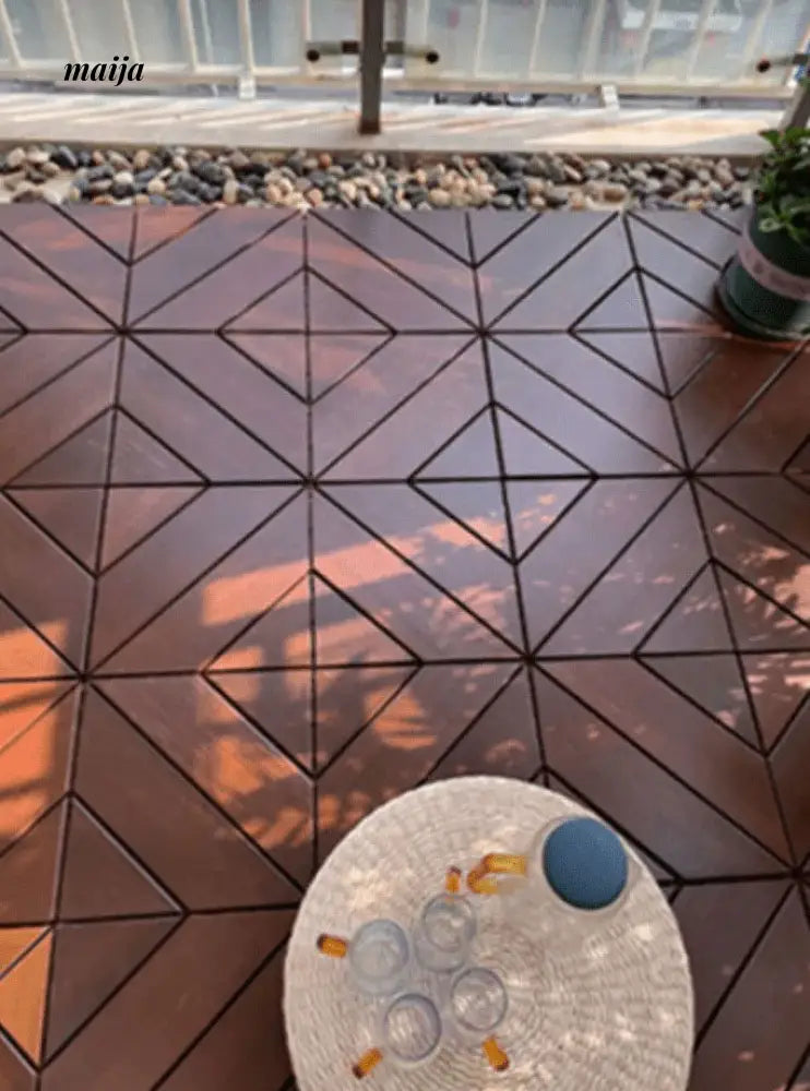 Cherry Wood Outdoor Floor Tiles from maija