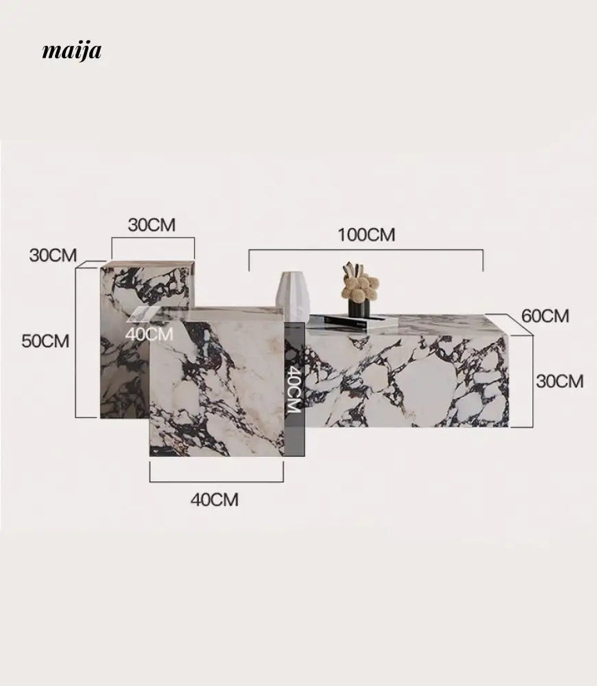 Marble Rock Slab Coffee Table from maija