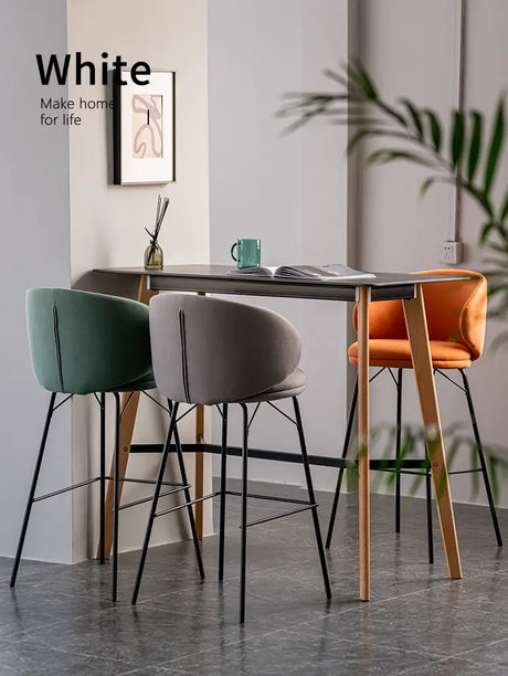 ABOUT WHITE Aisling Elegant High Stool Bar Chair from ABOUT WHITE
