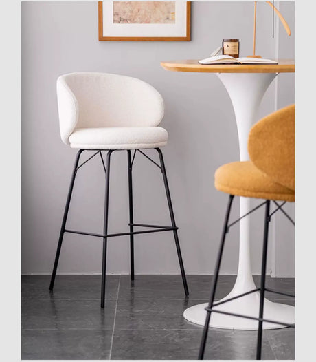 ABOUT WHITE Aisling Elegant High Stool Bar Chair from ABOUT WHITE
