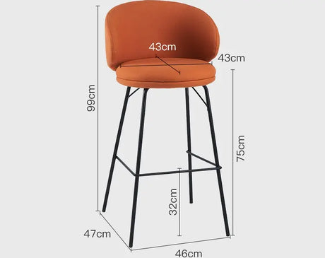 ABOUT WHITE Aisling Elegant High Stool Bar Chair from ABOUT WHITE
