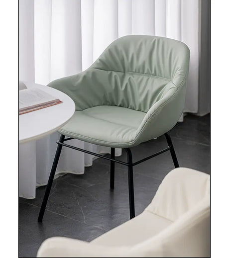 ABOUT WHITE Alaric Sleek Modern Leather Dining Chair from ABOUT WHITE