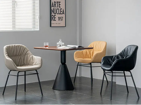 ABOUT WHITE Alaric Sleek Modern Leather Dining Chair from ABOUT WHITE