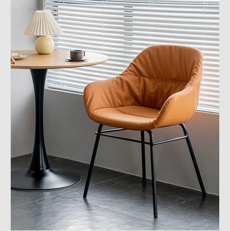 ABOUT WHITE Alaric Sleek Modern Leather Dining Chair from ABOUT WHITE