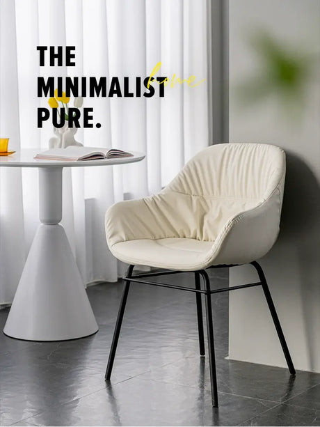 ABOUT WHITE Alaric Sleek Modern Leather Dining Chair from ABOUT WHITE