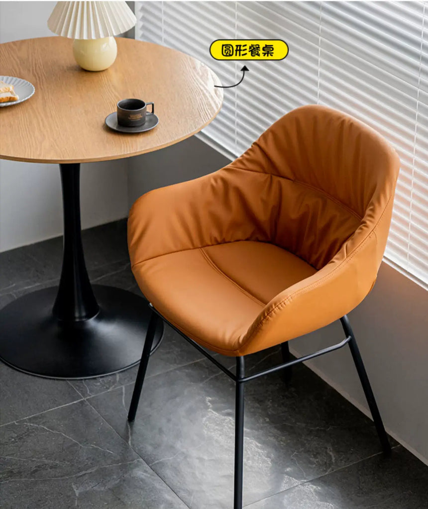 ABOUT WHITE Alaric Sleek Modern Leather Dining Chair from ABOUT WHITE