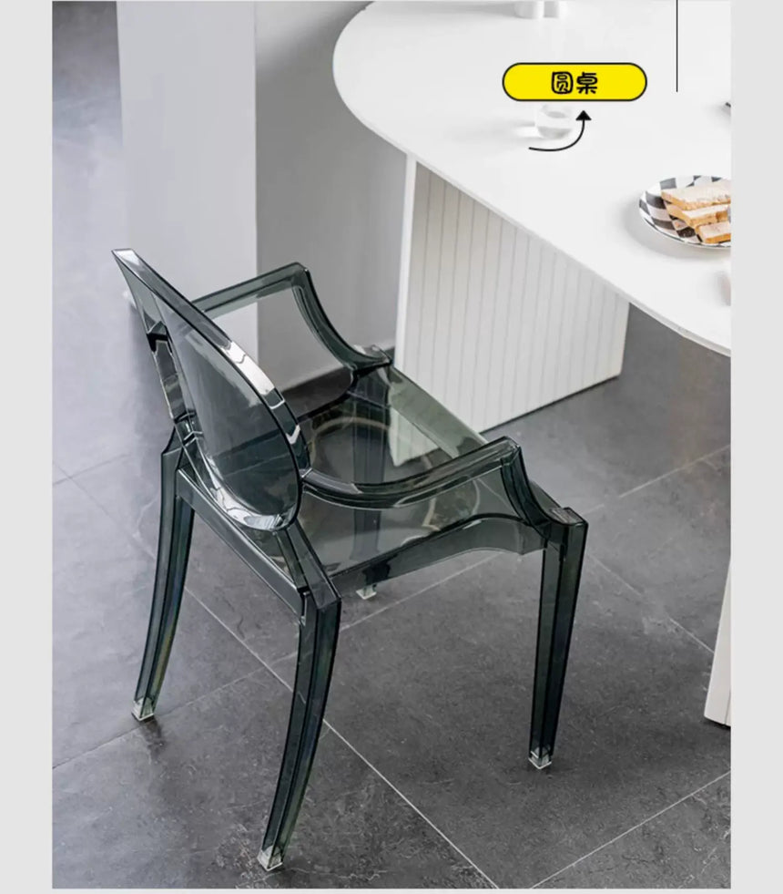 ABOUT WHITE Ambrosia Chic Translucent Dining Chair from ABOUT WHITE