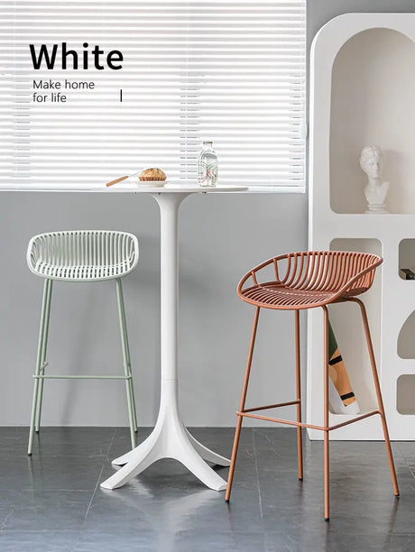 ABOUT WHITE Aurelia Sleek Iron Art Bar Chair from ABOUT WHITE