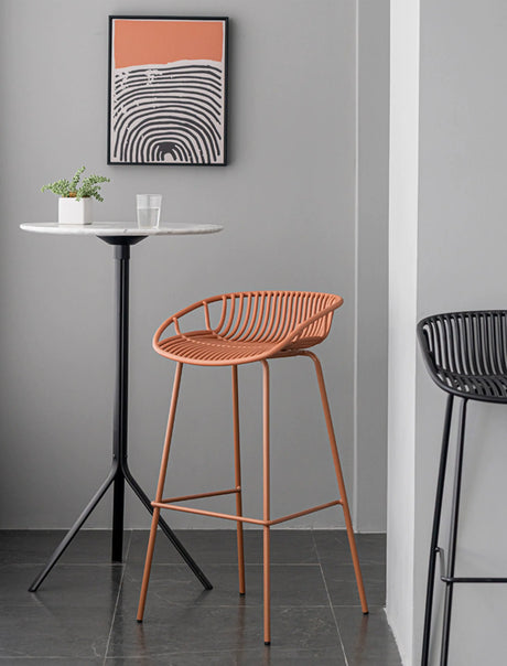 ABOUT WHITE Aurelia Sleek Iron Art Bar Chair from ABOUT WHITE