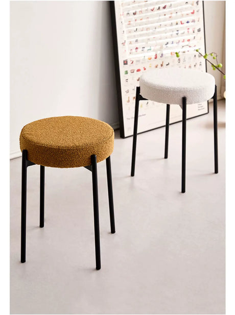 ABOUT WHITE Callan Minimalist Stackable Living Room Stool from ABOUT WHITE