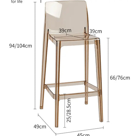 ABOUT WHITE Callidora Elegant Luxury Transparent Bar Chair from ABOUT WHITE