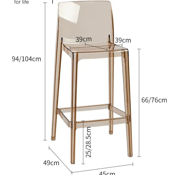 ABOUT WHITE Callidora Elegant Luxury Transparent Bar Chair from ABOUT WHITE