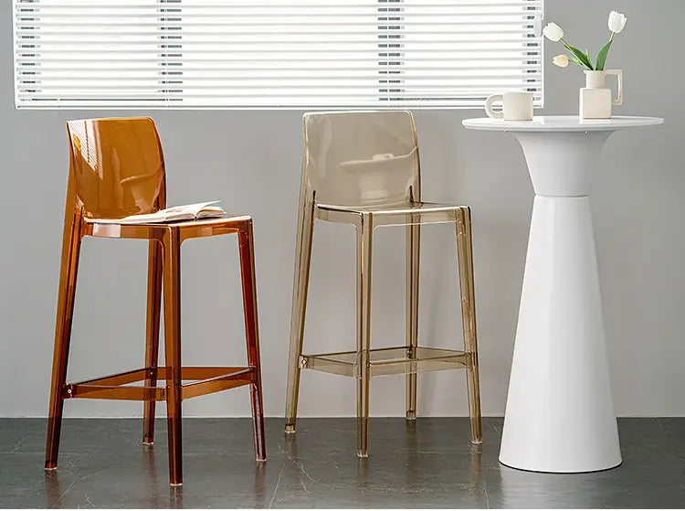 ABOUT WHITE Callidora Elegant Luxury Transparent Bar Chair from ABOUT WHITE