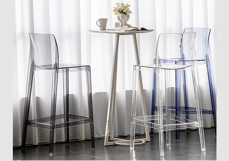 ABOUT WHITE Callidora Elegant Luxury Transparent Bar Chair from ABOUT WHITE