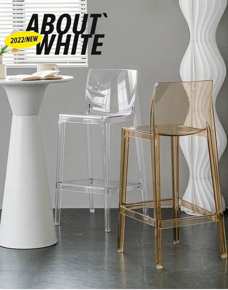 ABOUT WHITE Callidora Elegant Luxury Transparent Bar Chair from ABOUT WHITE