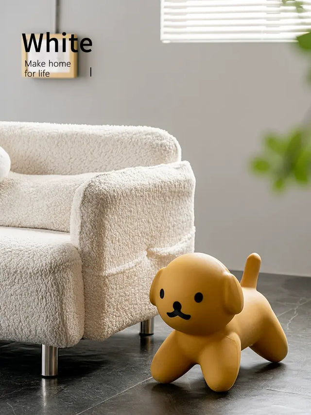 ABOUT WHITE Calliope Whimsical Dog Design Children's Stool from ABOUT WHITE