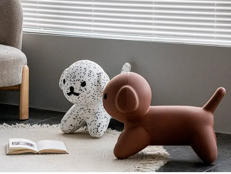 ABOUT WHITE Calliope Whimsical Dog Design Children's Stool from ABOUT WHITE