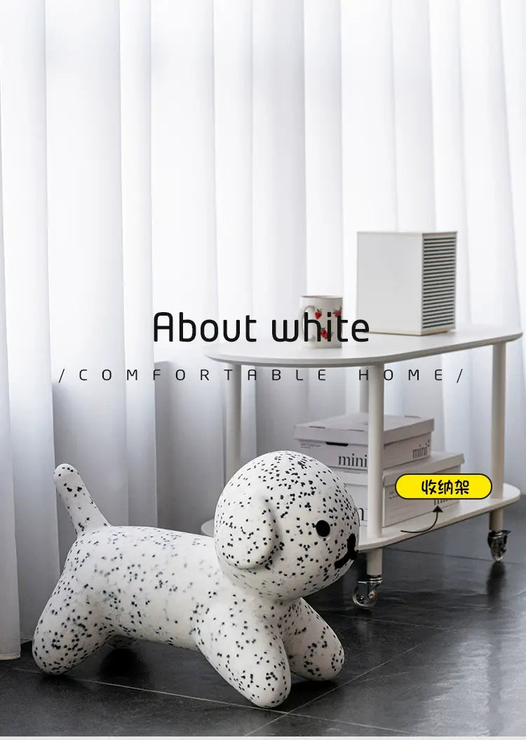 ABOUT WHITE Calliope Whimsical Dog Design Children's Stool from ABOUT WHITE