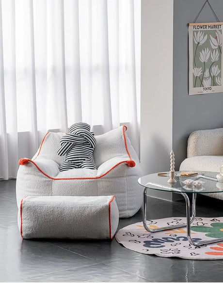 ABOUT WHITE Calypso Cozy Modern Beanbag Lounge Chair from ABOUT WHITE